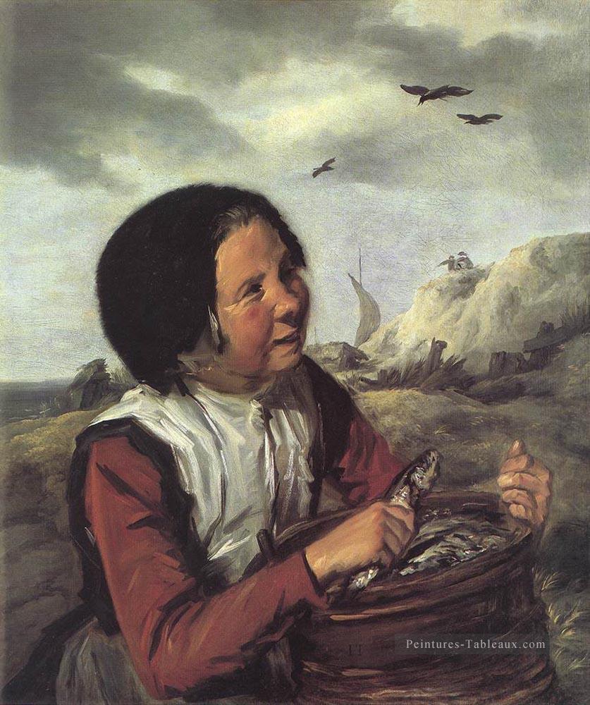 Portrait de Fisher Girl Siècle d’or néerlandais Frans Hals Peintures à l'huile